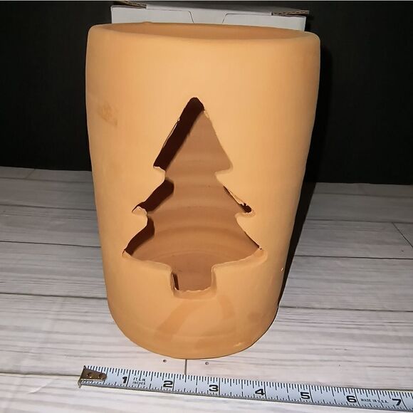 Vintage Craven Pottery Georgia Red Clay Luminary Christmas Tree Holiday Decor - Picture 10 of 12